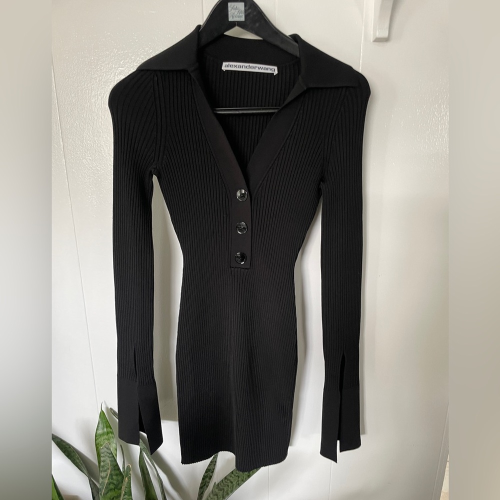 Alexander Wang black knit dress